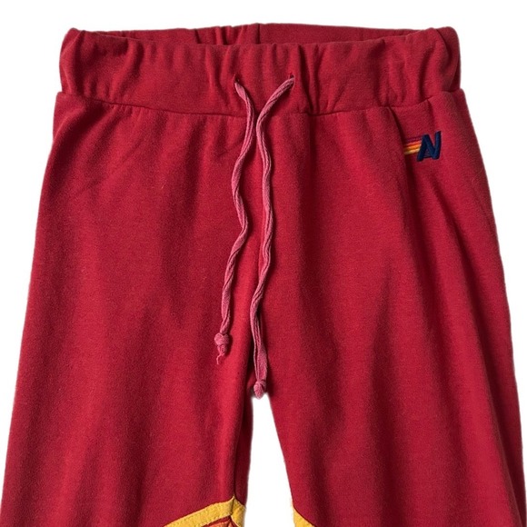 Aviator Nation Sweatpants Red Blue Rainbow Stripe Joggers Women's Size XS - Picture 4 of 7